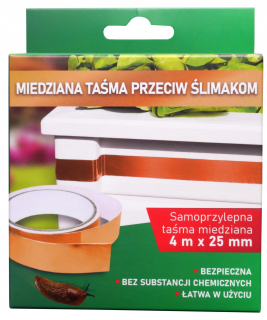 Medená páska odpudzuje slimáky 4 m samovelí