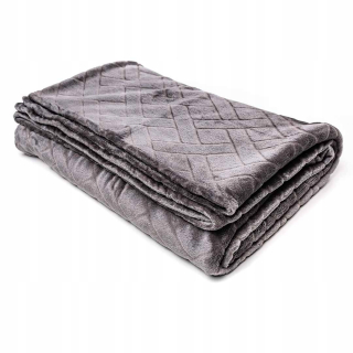 Prikrývka na posteľ - KOC Komfort Polyester 200 x 150 cm odtiene šedej