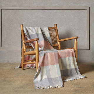 Prikrývka na posteľ - Markizeta prikrývka bavlna 200 x 150 cm odtiene ružovej, odtiene šedej