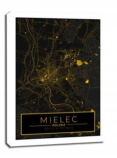 Mielec Gold Map - Obrázok plátna