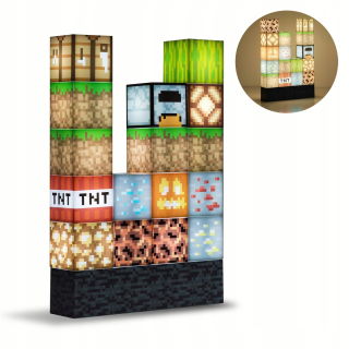 Lampáš, svietník - Minecraft DIY Block nočná lampa pre deti