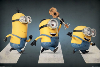 Plagát Minionki Abbey Road pre detský film bez rámu 61 x 91,5 cm