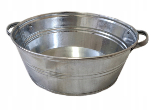 Okrúhla vaňa 13L galvanizovaný kov