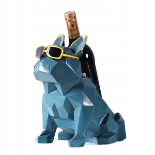 Moderná jednoduchosť francúzsky buldog vínový stojan víno