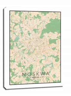 Moskva Farebná mapa - obrázok na plátne