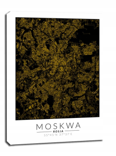 Moskva Zlatá mapa - obrázok na plátne