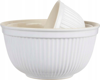 Kuchynská miska - Keramické misky IB Laursen Mynte Pure White, sada 3 ks