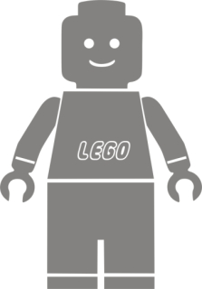 Nálepka na stenu Lego s menom