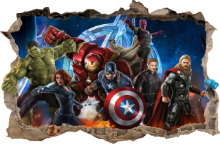 Avengers Hulk 76 100x65 cm nástenné nálepky