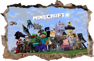 Nálepky na stenu minecraft 99 115x75 cm