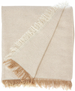 Prikrývka na posteľ - Najvyššia Bedspread Cotton 180 x 130 cm béžová, krémová