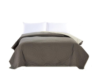 Prikrývka na posteľ - Bavlnový svet polyester 220 x 200 cm odtiene šedej