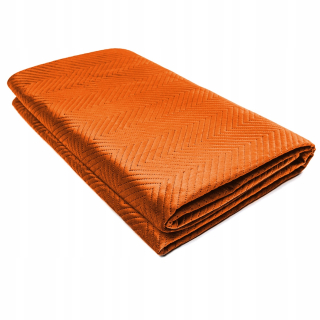 Prikrývka na posteľ - Post -palantný poliestok 240 x 220 cm odtiene oranžovej farby