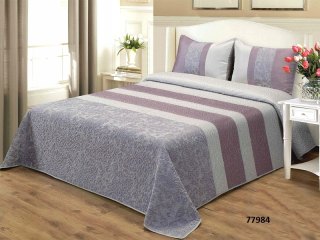 Prikrývka na posteľ - Zlepšenie s dvoma vankúšmi Verona Textil Brown Blue 220x200 cm