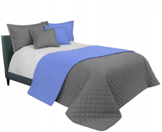 Prikrývka na posteľ - Tutumi Bedspread 200 x 220 cm béžová, biela, smotana, odtiene fialovej, odtiene modrej, odtiene ružovej, odtiene šedej, odtiene zelenej, odtiene žltej