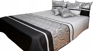 Prikrývka na posteľ - Polyester stredného paddingu 260 x 240 cm odtieňov hnedej