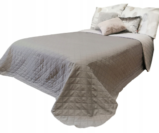 Prikrývka na posteľ - Postňujúci kontrast polyester 240 x 220 cm odtiene šedej
