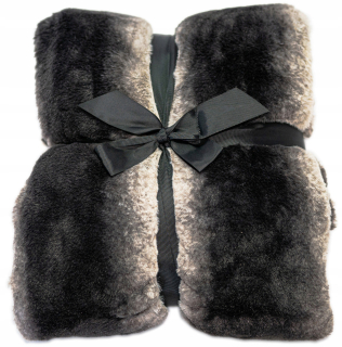Prikrývka na posteľ - Vysoko živý polyester 200 x 150 cm odtieňov šedej