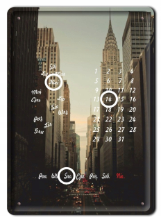 New York Metal Calendar Retroštáčka #06430