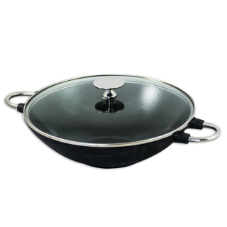 Wok panvica - Moderné liatiny WOK. 28,5 cm.