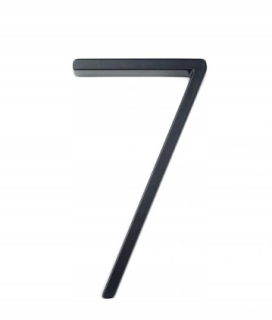 Číslo na dom - Číslo domu z bytu kovový digit 7 čiernej 12,5 cm