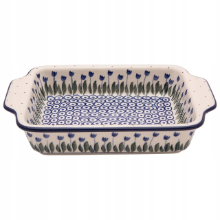 Tepelne rezistentné nádoby obdĺžnikový Bolesławiec Artistic Ceramics A84-0490a 0,6 l