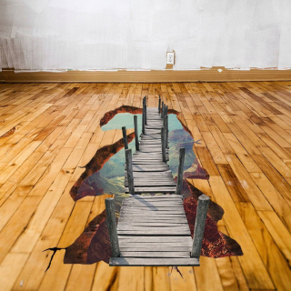 Detský most 3D nálepky 381x312