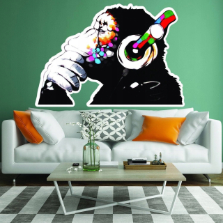 Nálepka na stenu Monkey Monkey 280x190 vpravo