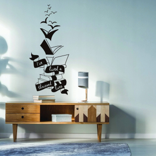 Motivácia nálepky Čítanie 1000 životov Vinyl 71x160