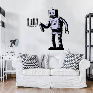 Čarový kód na stenu robot robot lumi 380x380