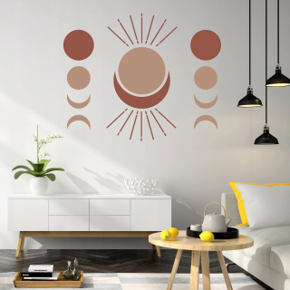 Boho Moon Wall Sticker 120 cm