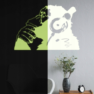 Nálepka na stenu Lumi Thinking Monkey 381x314