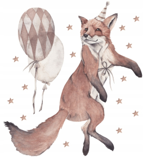 Nálepka na stenu - balóny Fox Stars