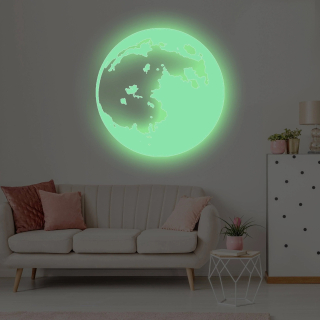 Nálepka na stenu Mesiac Luminiscent Winyl 140x140