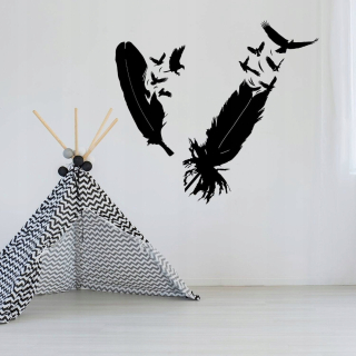 Bird's Wall Sticker Vinyl 500x457