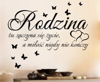 Nálepka nástennej nálepky Mafin Studio Family tu začína život ...