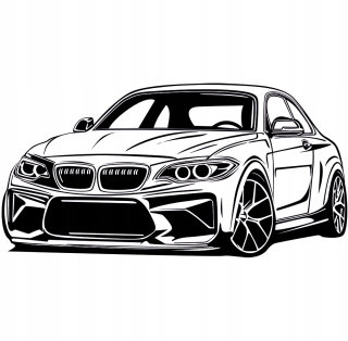 Nástenná nálepka BMW 94x186 cm