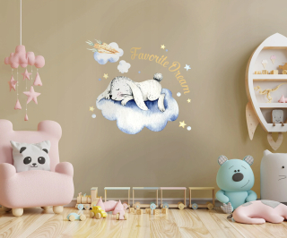 Nálepka na stenu Sleeping Bunny 200x200