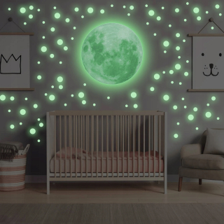 Nálepka na stenu Winyl Moon 20 Stars Lumi 260 cm