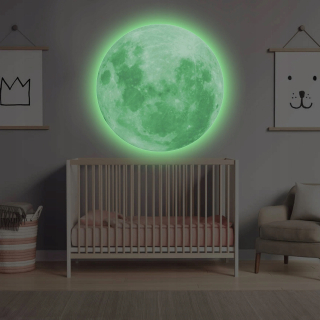 Nálepka na stenu Vinyl Moon Luminiscent 120 cm
