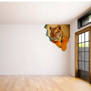 Nálepka na stenu Winyl Tiger vľavo 180 cm