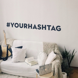 Nálepka na stenu Winyl Your Hashtag 238x119