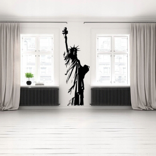 Nálepka na stenu Winyl socha Liberty 119x340