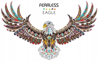 Farebná nálepka na stenu Indian Eagle Bird