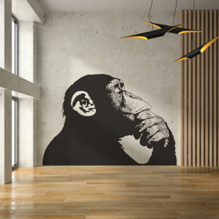 Nástenná nálepka nástenné nástenné myslenie Monkey 220x182