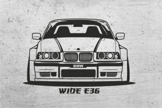 BMW široká nálepka na stenu steny E36