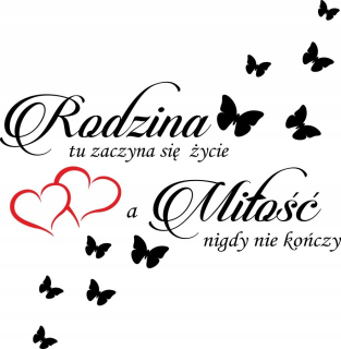 Nálepka na stenu nálepku s nápisom Rodina nápisu