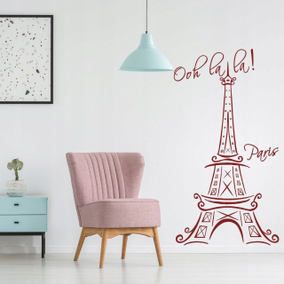 Nálepka na stenu Winyl Eiffel Tower 340x180