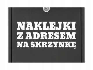 Poštová schránka - Nálepka pre písma. Adresy. Ulica. Číslo popisné
