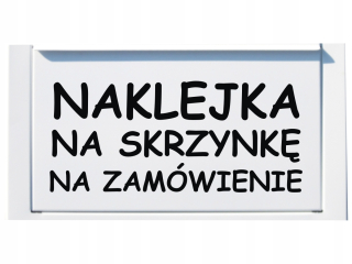 Poštová schránka - Nálepka nápis na adrese ulice schránky